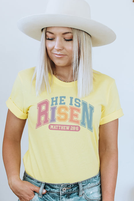 He Is Risen Colorful Tee