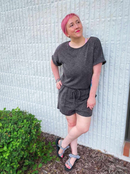 So Sure Short Sleeve Romper