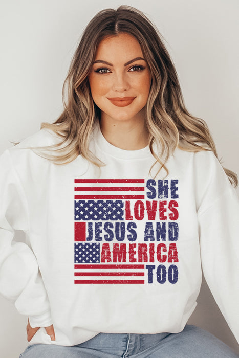 Jesus And America Graphic Sweatshirt