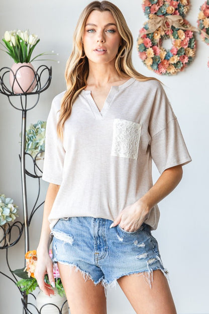 Lace Love Pocketed Tee