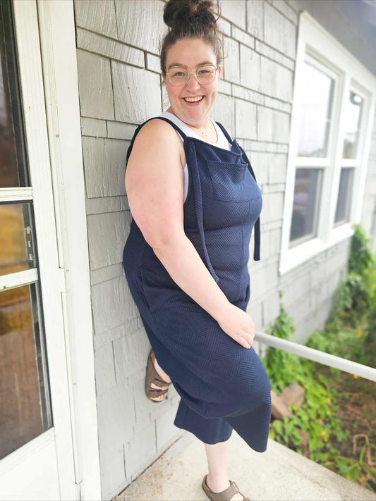 Suit Yourself Adjustable Strap Jumpsuit in Navy