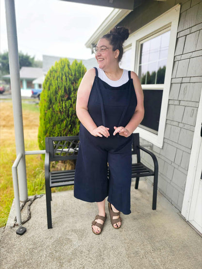 Suit Yourself Adjustable Strap Jumpsuit in Navy
