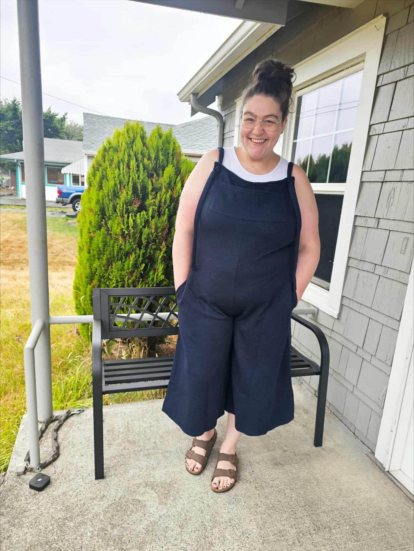 Suit Yourself Adjustable Strap Jumpsuit in Navy