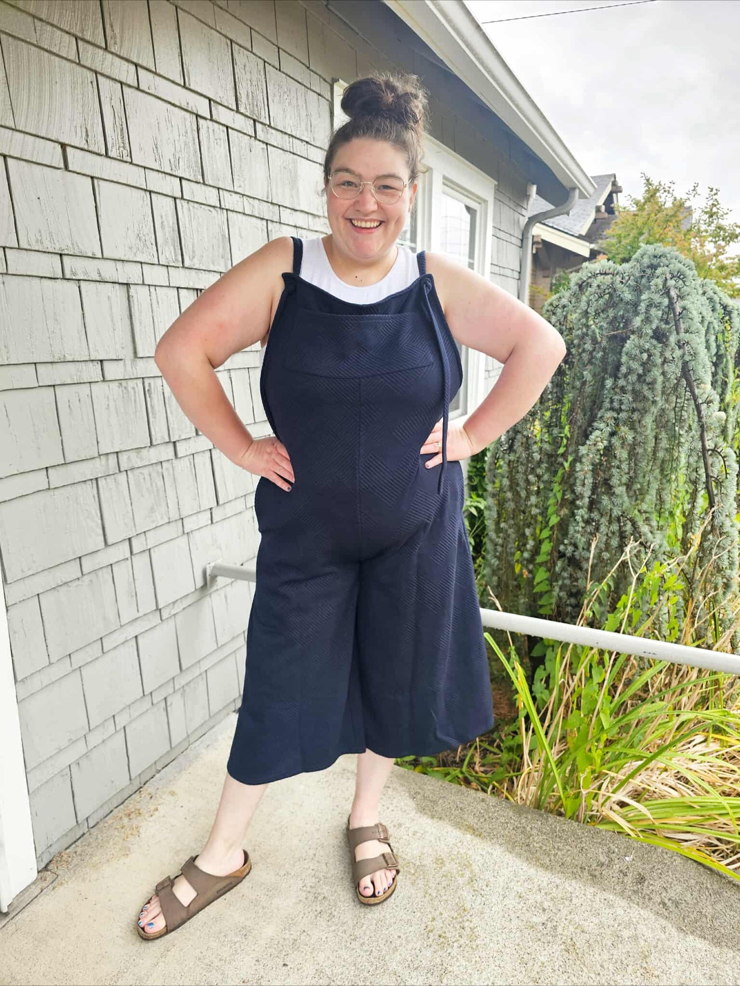 Suit Yourself Adjustable Strap Jumpsuit in Navy