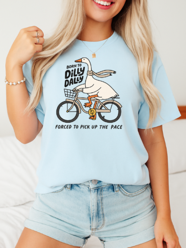 Born to Dilly Dally Oversized Graphic Tee