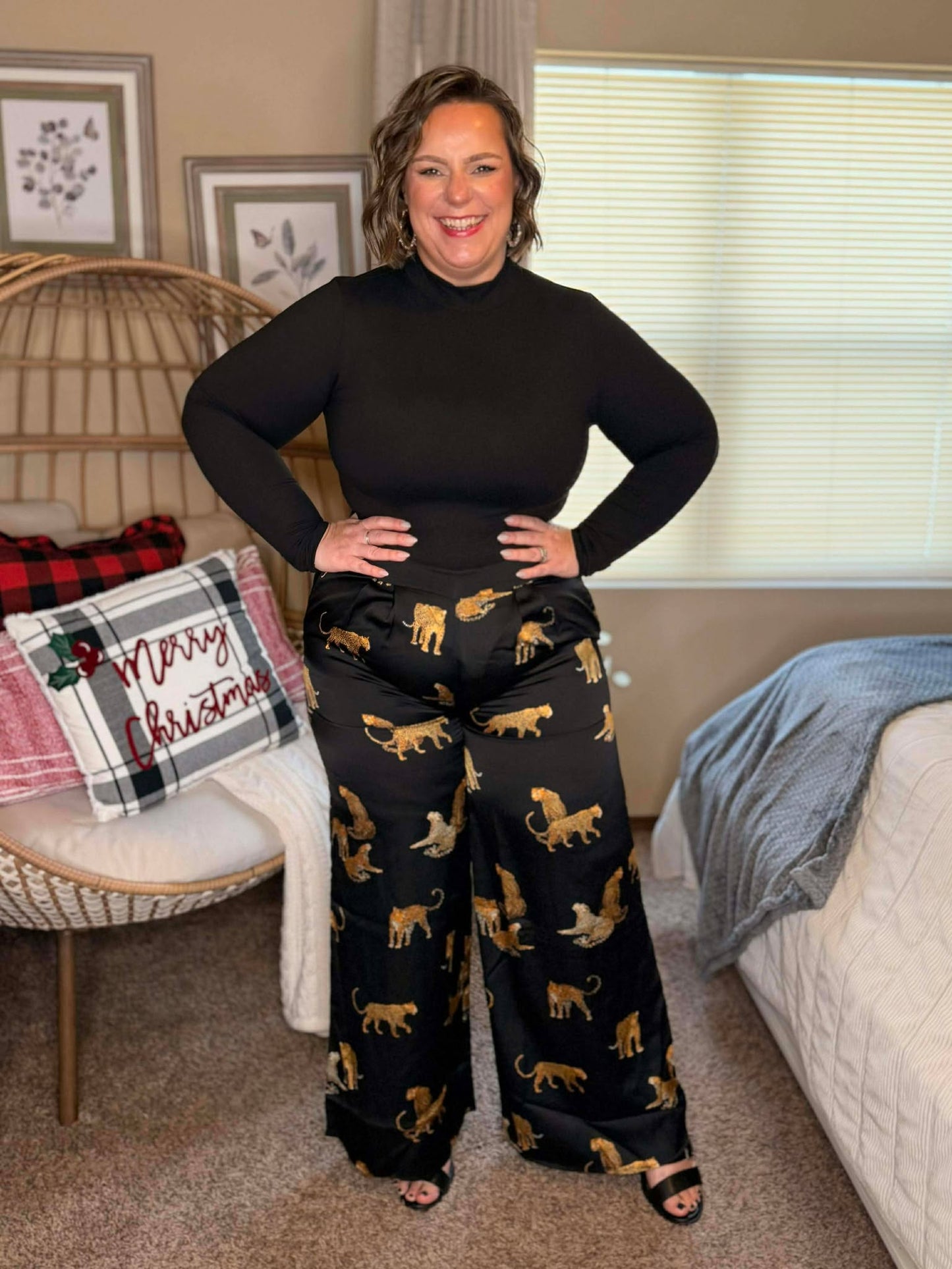 Legendary in Leopard Satin Wide Leg Pants