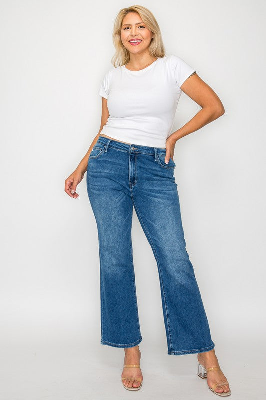 Purrfectly Polished Mid Rise Ankle Jeans