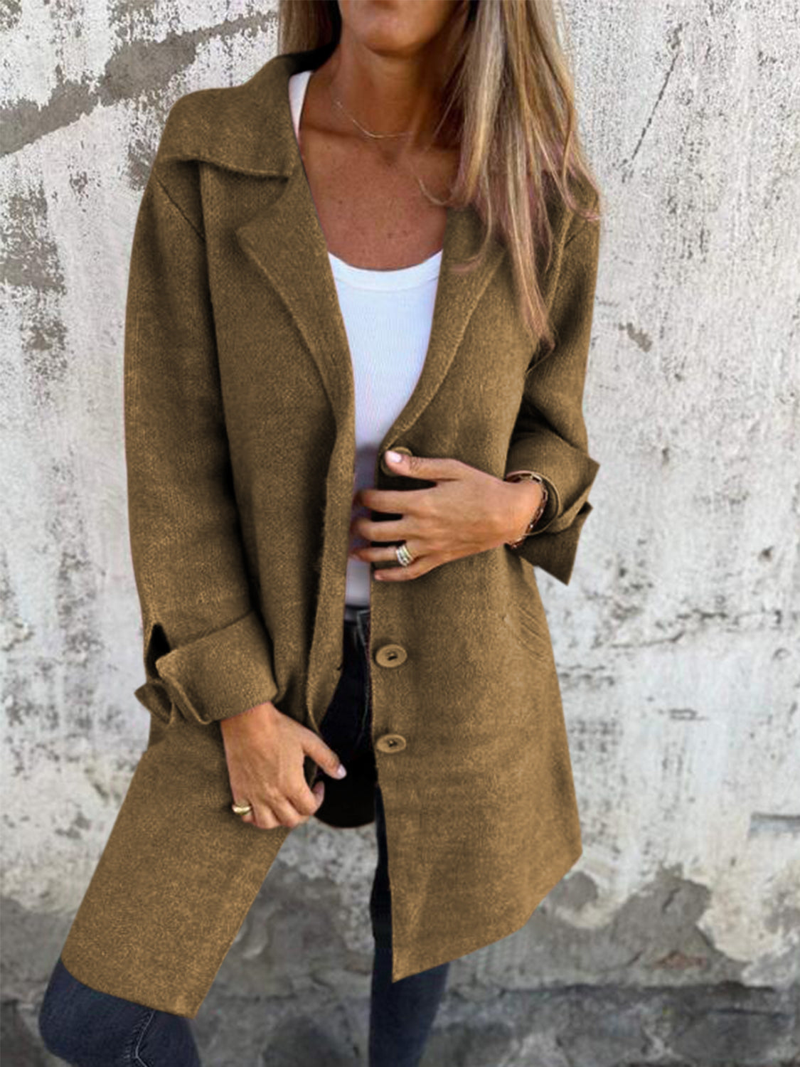 PREORDER: Chic Buttoned Longline Coat