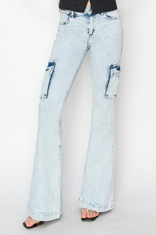 Cornelia's High Rise Cargo Flare Jeans