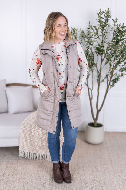 Michelle Mae Blair Long Sleeve Top - Pink Bloom