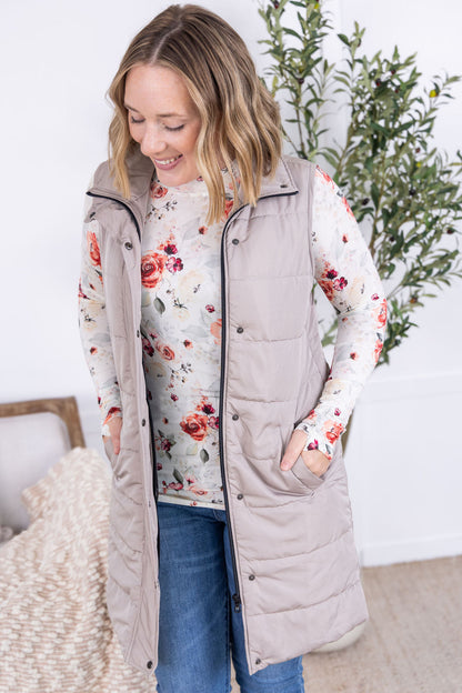 Michelle Mae Blair Long Sleeve Top - Pink Bloom