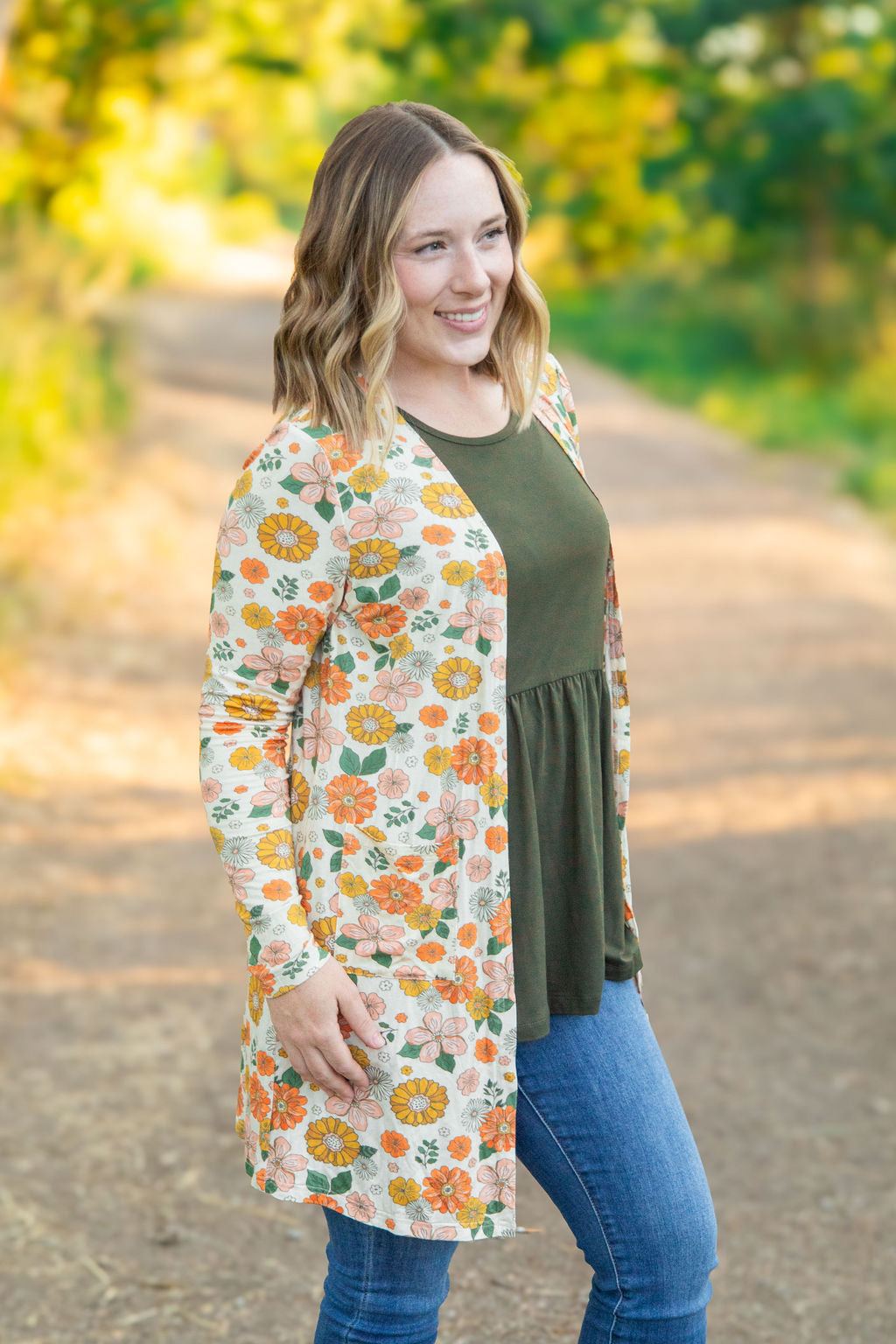 Michelle Mae Classic Cardigan - Fall Boho Floral