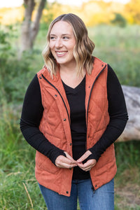 Michelle Mae Corduroy Vest - Pumpkin