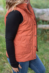 Michelle Mae Corduroy Vest - Pumpkin