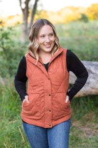 Michelle Mae Corduroy Vest - Pumpkin