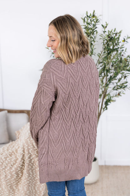 Michelle Mae Brooks Button Sweater Cardigan - Light Mocha