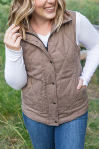 Michelle Mae Corduroy Vest - Mocha