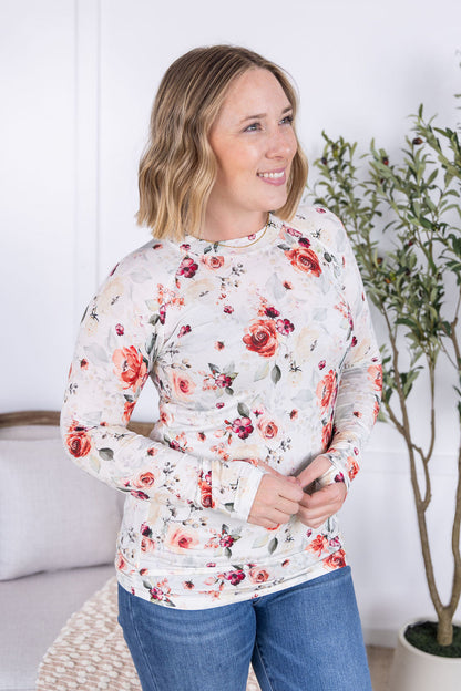 Michelle Mae Blair Long Sleeve Top - Pink Bloom
