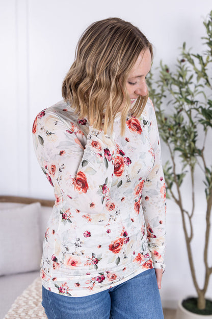 Michelle Mae Blair Long Sleeve Top - Pink Bloom