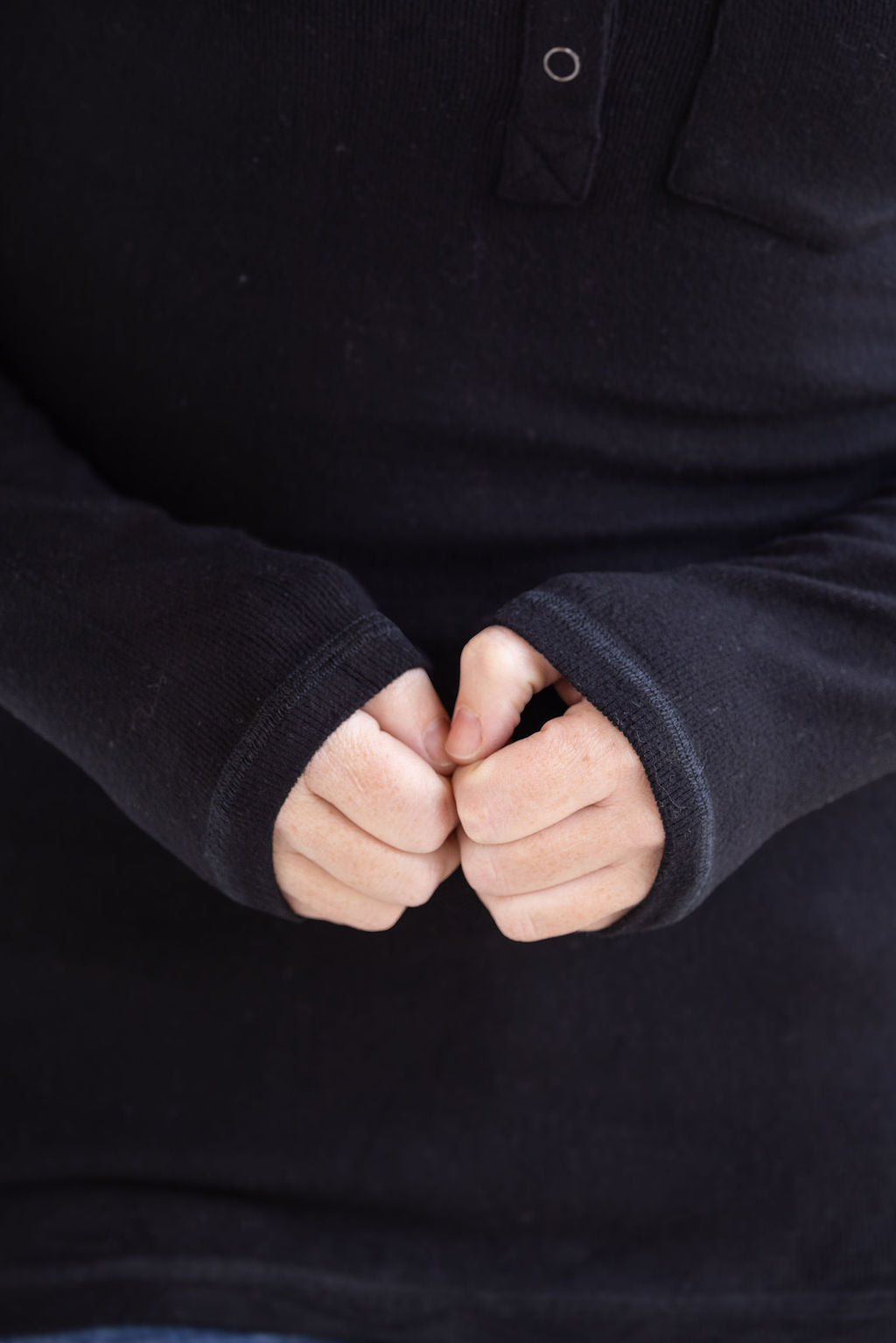 Michelle Mae Georgia Long Sleeve Top - Black