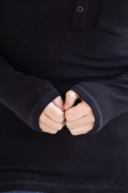 Michelle Mae Georgia Long Sleeve Top - Black