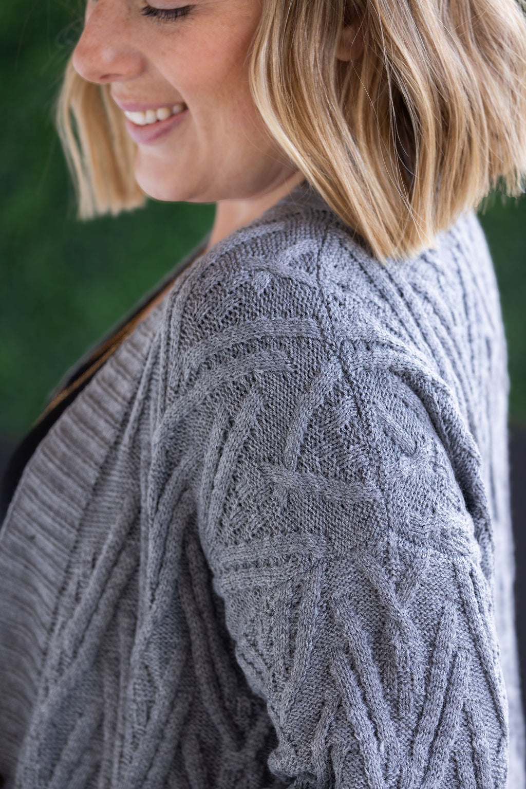 Michelle Mae Brooks Button Sweater Cardigan - Grey