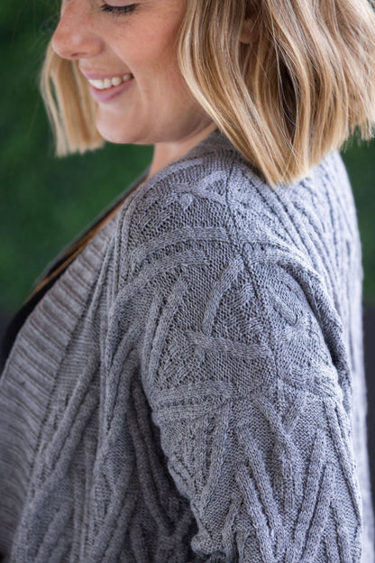 Michelle Mae Brooks Button Sweater Cardigan - Grey