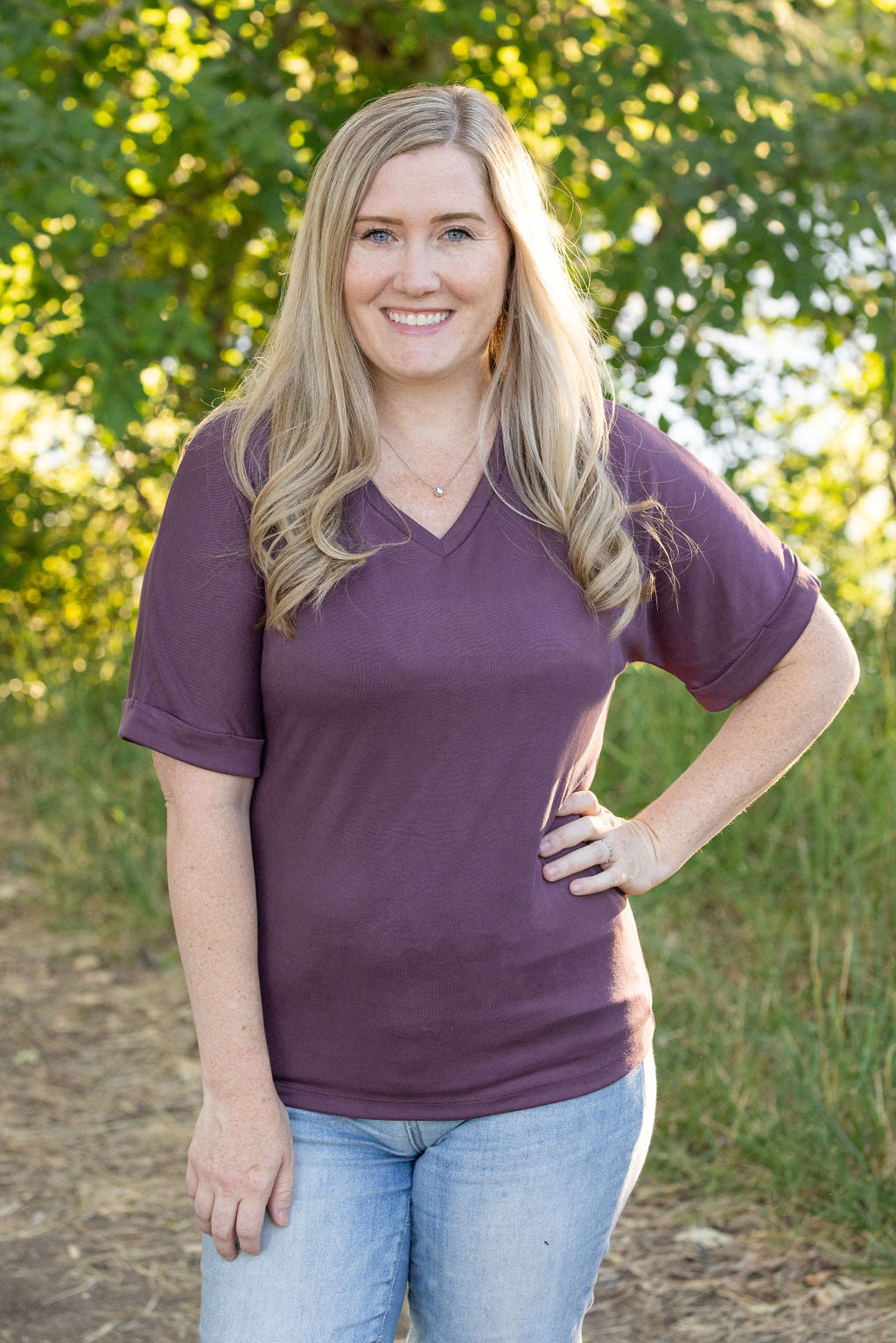 Michelle Mae Selene Relaxed Top - Amethyst