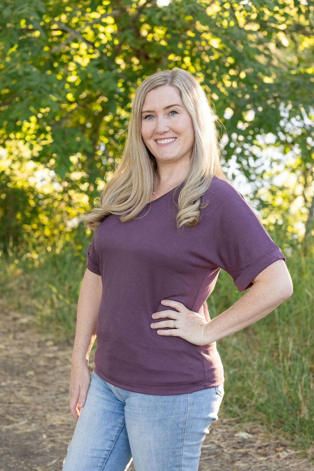 Michelle Mae Selene Relaxed Top - Amethyst