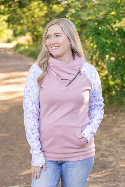 Michelle Mae Zoey ZipCowl - Pink and Blush Floral