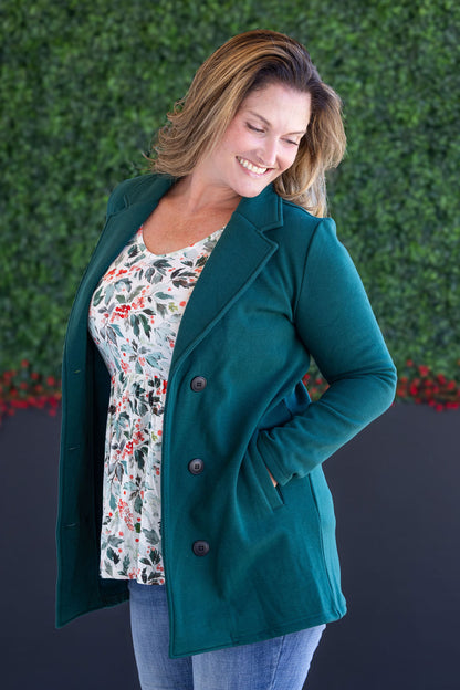 Michelle Mae Scarlett Sweater Jacket - Hunter Green