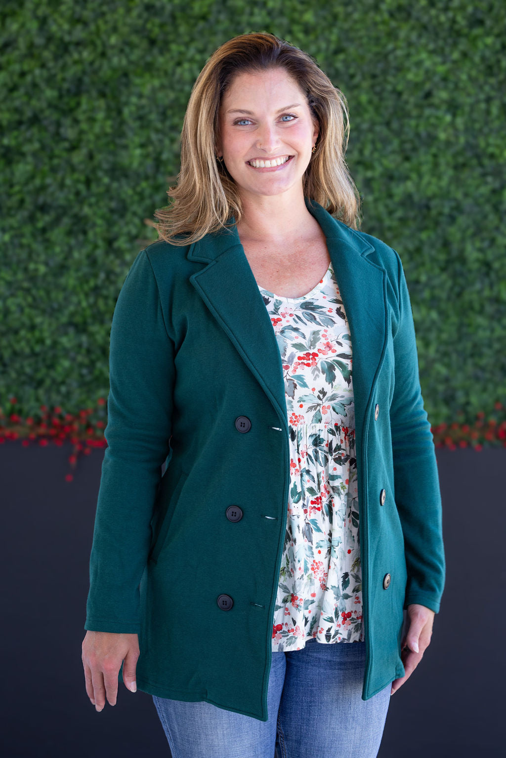 Michelle Mae Scarlett Sweater Jacket - Hunter Green