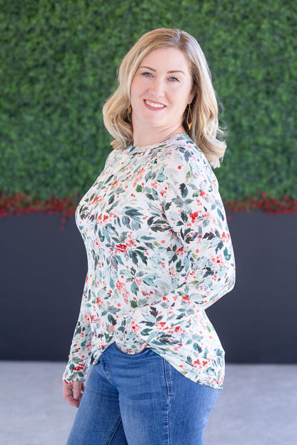 Michelle Mae Blair Long Sleeve Top - Winter Berry