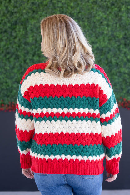 Michelle Mae Christmas Stripes Sweater