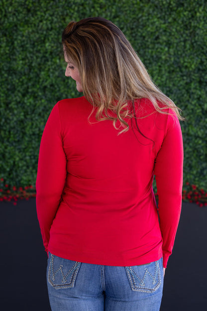 Michelle Mae Larissa Long Sleeve - Red