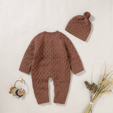 Infant Button Front Knitted Jumpsuit