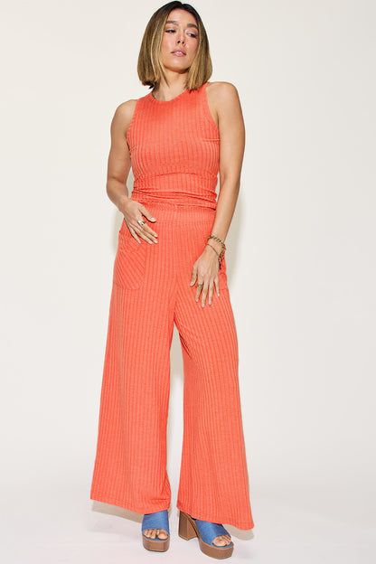 You Got It Now Tank and Wide Leg Pants Set