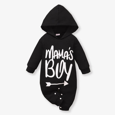 MAMA'S BOY Waffled Jumpsuit with Hood
