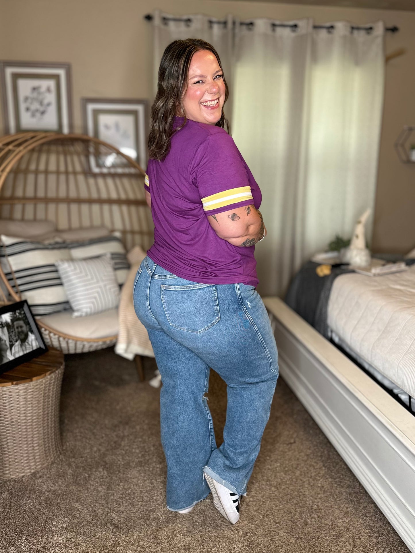 Michelle Mae GameDay Tessa Short Sleeve Top - Minnesota