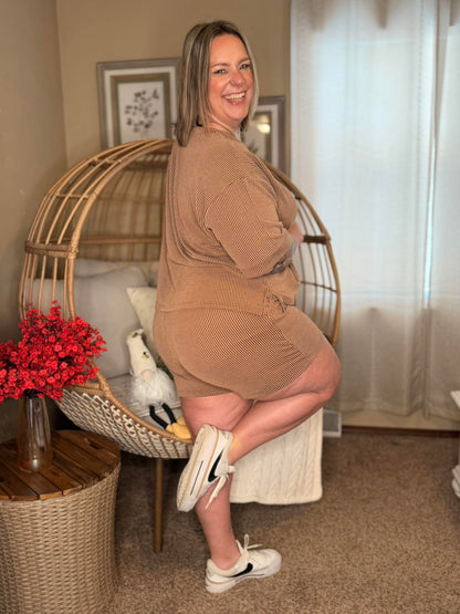 Fight the Feeling Top and Bottom Set in Brown