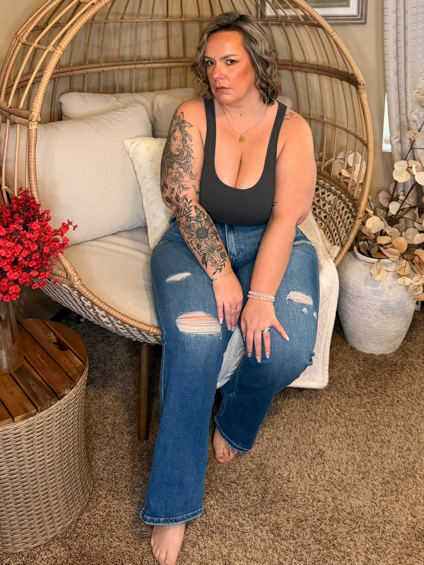 Snatched & Stressed Straight Jeans