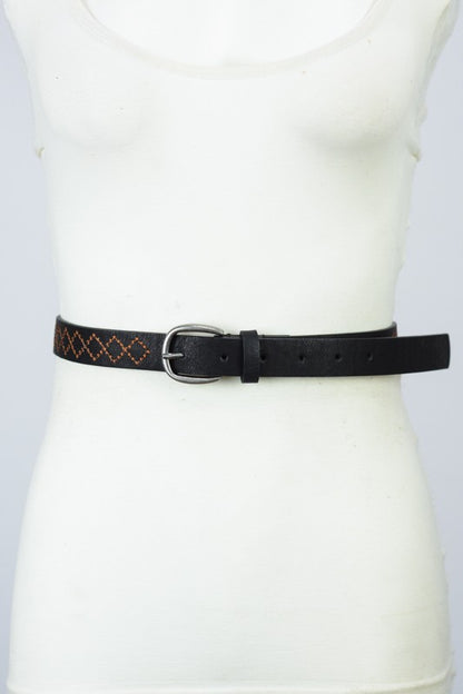 Skinny Punched Out Belt