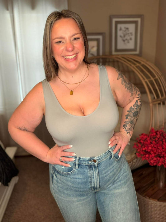 The Basics Bodysuit in Grey