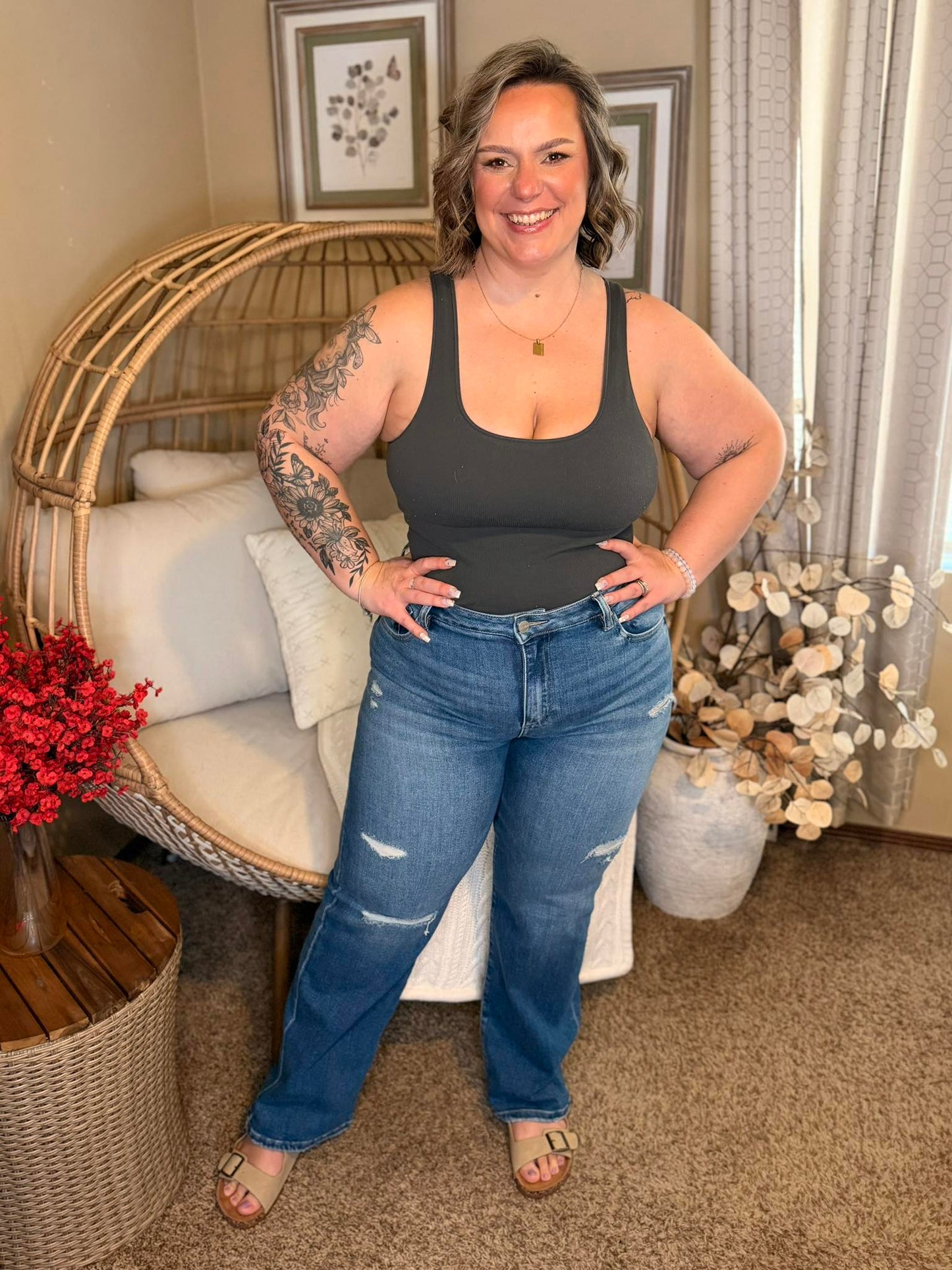 Snatched & Stressed Straight Jeans