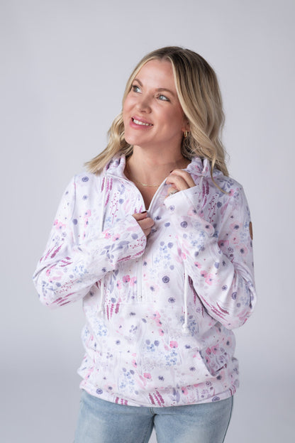 Michelle Mae HalfZip Hoodie - Wildflower Gardens