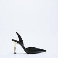 PREORDER: PU Leather Point Toe Stiletto Heel Pumps