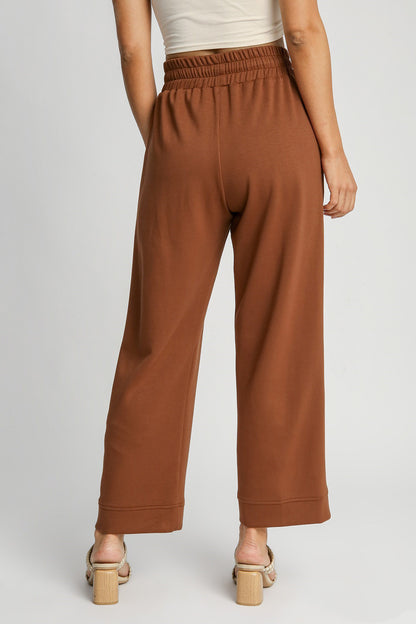 Pocket Perfect Wide-Leg Pants-Rust