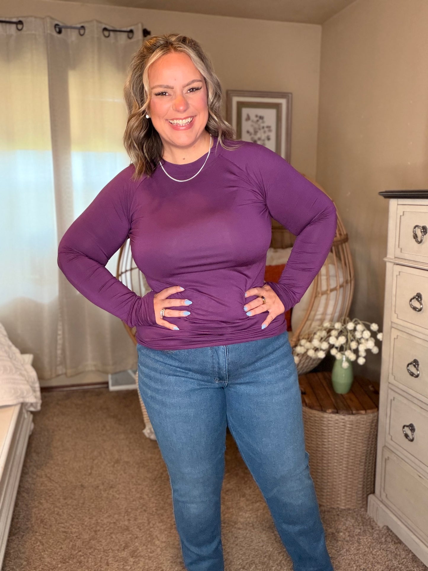 Michelle Mae Blair Long Sleeve Top - Purple
