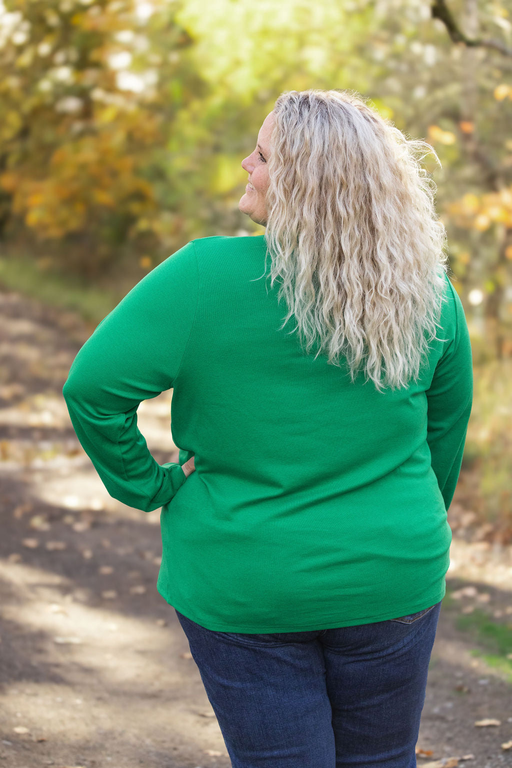 Michelle Mae Leah Long Sleeve Top - Green