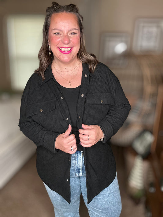 Come Rain or Shine Button Down Top